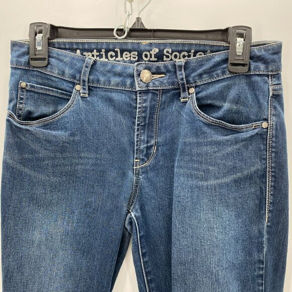 Articles of Society Skinny Stretch Jeans Blue Women's Size 27 - Picture 4 of 8